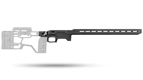 Forend MDT ACC Elite zapewnia stabilność i personalizację dla strzelców precyzyjnych, z możliwością montażu akcesoriów M-LOK i regulacji wagi.